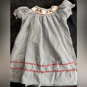 Lil Cactus Patriotic Smocked Little Girls Dress